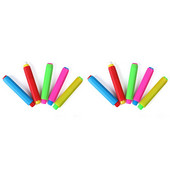 10X krétatartó tokburkolat műanyag iskolához, állítható csere krétahuzat színe véletlenszerű