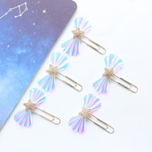 Domikee bomboane drăguțe creative laser Arc student școală agrafe kawaii fete coreene clip semn de carte papetărie rechizite cadou