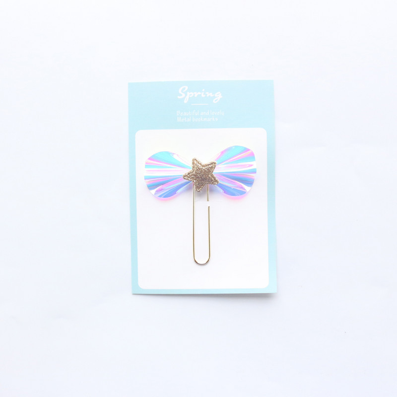 Domikee bomboane drăguțe creative laser Arc student școală agrafe kawaii fete coreene clip semn de carte papetărie rechizite cadou