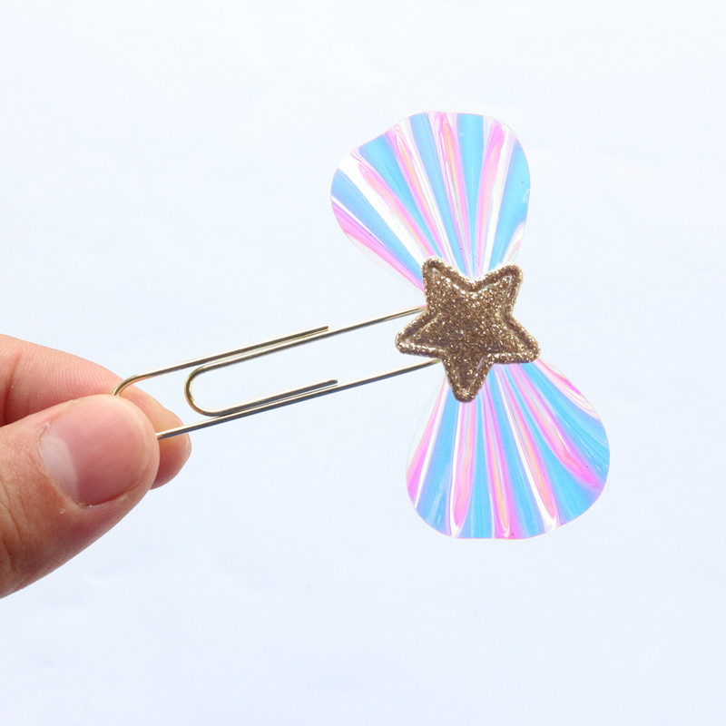 Domikee bomboane drăguțe creative laser Arc student școală agrafe kawaii fete coreene clip semn de carte papetărie rechizite cadou