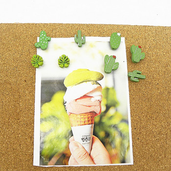 Декоративни щифтове за карти с щифтове с глави от кактусови листа Стоманена игла за бележки Коркова дъска Маркери Снимки Стена 30x