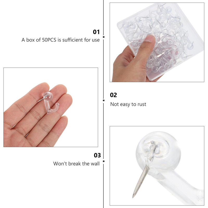 50 kom. Kuka, pribadača za pričvršćivanje fotografija, višenamjenska metalna vješalica za odjeću Dodatak za crtanje noktiju DIY