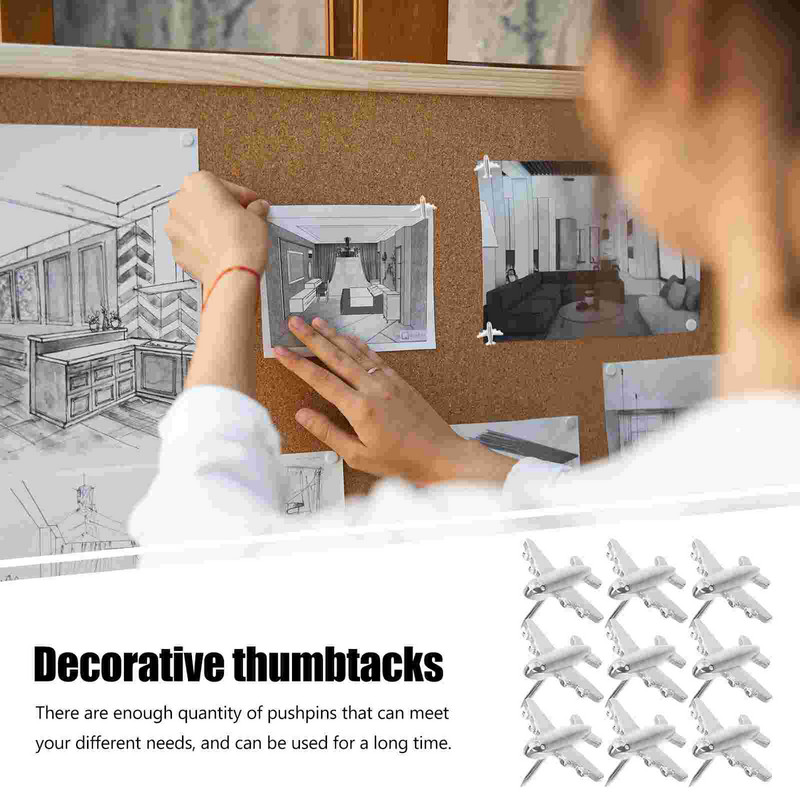 Repülőgép formájú aranyos hüvelykujj-tűk, fém tolótűk.