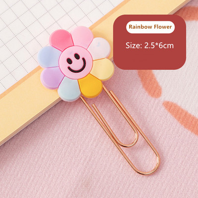 Yisuremia 5pcs/Lot Kawaii metalna spajalica za papir crtani jagoda ukrasna oznaka za bilješke stezaljke za školski uredski pribor