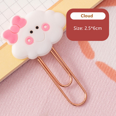 Yisuremia 5pcs/Lot Kawaii metalna spajalica za papir crtani jagoda ukrasna oznaka za bilješke stezaljke za školski uredski pribor