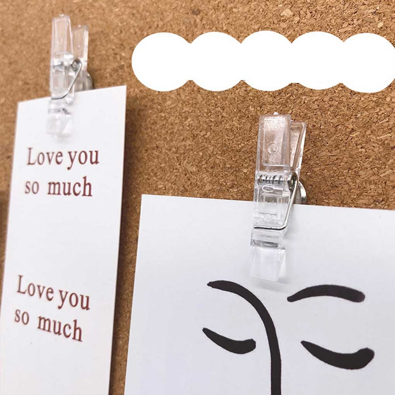 Prozirne pribadače od 20 komada Uredske slike Papirnati dokumenti Pribadača