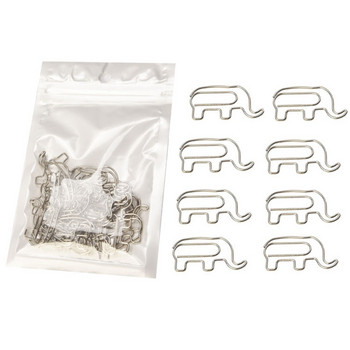 24 τμχ Cute Elephant Paper Clips Metal Paperclips Mini File Clip Supplies office for Organizing File Paper Dropship