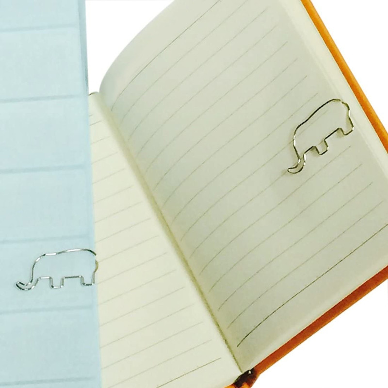 24 de bucăți agrafe de hârtie cu elefant drăguț Agrafe de hârtie din metal Mini agrafă de fișiere Rechizite de birou pentru organizarea hârtiei de fișiere Dropship