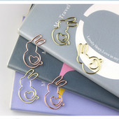 10 kom/kutija Spajalice za papir u obliku zeca Mini slatki knjižni znakovi Foto Memo Stezaljka za karte Uredski školski pribor Pokloni