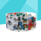 100 de bucăți cu agrafe instrument decorativ DIY pentru școală, acasă, birou, hărți de perete, fotografii, panou (culoare aleatorie)