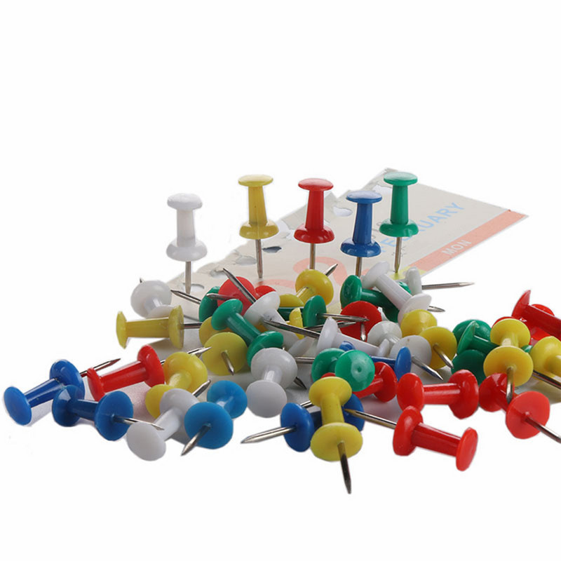 100 de bucăți cu agrafe instrument decorativ DIY pentru școală, acasă, birou, hărți de perete, fotografii, panou (culoare aleatorie)