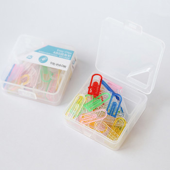 60 бр./кутия ABS цветни мини кламери Kawaii канцеларски материали бонбонени цветни прозрачни скоби за подвързване Снимки Билети Бележки Писмо Щипки