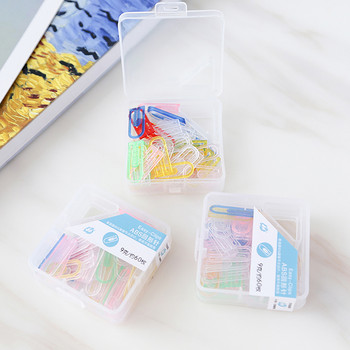 60 τμχ/κιβώτιο ABS Πολύχρωμα Μίνι συνδετήρες Kawaii Stationery Candy Color Clear Binder Clips Φωτογραφίες Εισιτήρια Σημειώσεις Letter Κλιπ