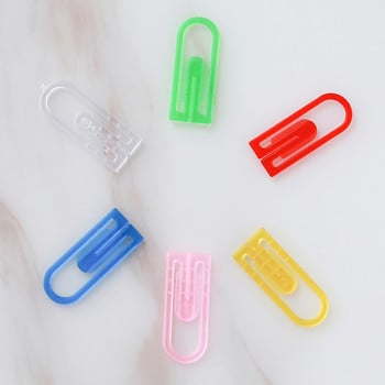 60 τμχ/κιβώτιο ABS Πολύχρωμα Μίνι συνδετήρες Kawaii Stationery Candy Color Clear Binder Clips Φωτογραφίες Εισιτήρια Σημειώσεις Letter Κλιπ