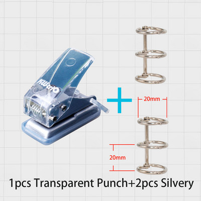 Mini plastična bilježnica Probijač rupa Prijenosni rokovnik Okružni bušilac s jednom rupom Spomenar Prstenovi Binder Perforacija Rezač Kliješta