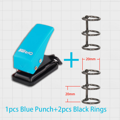 Mini plastična bilježnica Probijač rupa Prijenosni rokovnik Okružni bušilac s jednom rupom Spomenar Prstenovi Binder Perforacija Rezač Kliješta