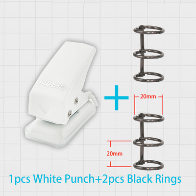 Mini plastična bilježnica Probijač rupa Prijenosni rokovnik Okružni bušilac s jednom rupom Spomenar Prstenovi Binder Perforacija Rezač Kliješta