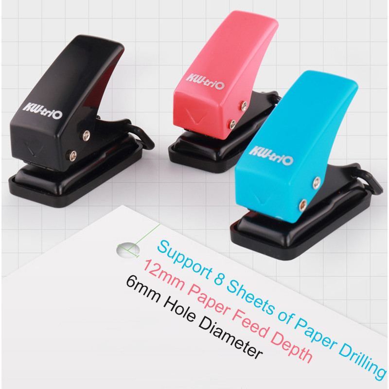 Mini plastična bilježnica Probijač rupa Prijenosni rokovnik Okružni bušilac s jednom rupom Spomenar Prstenovi Binder Perforacija Rezač Kliješta