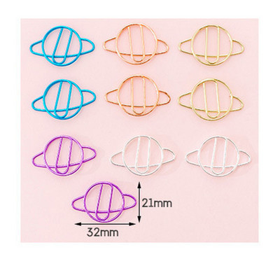 10 komada kreativnog šupljeg kompleta spajalica za papir zlatne slatke kopče za oznake u boji spajalice za papir uredski materijal umjetnička dekoracija