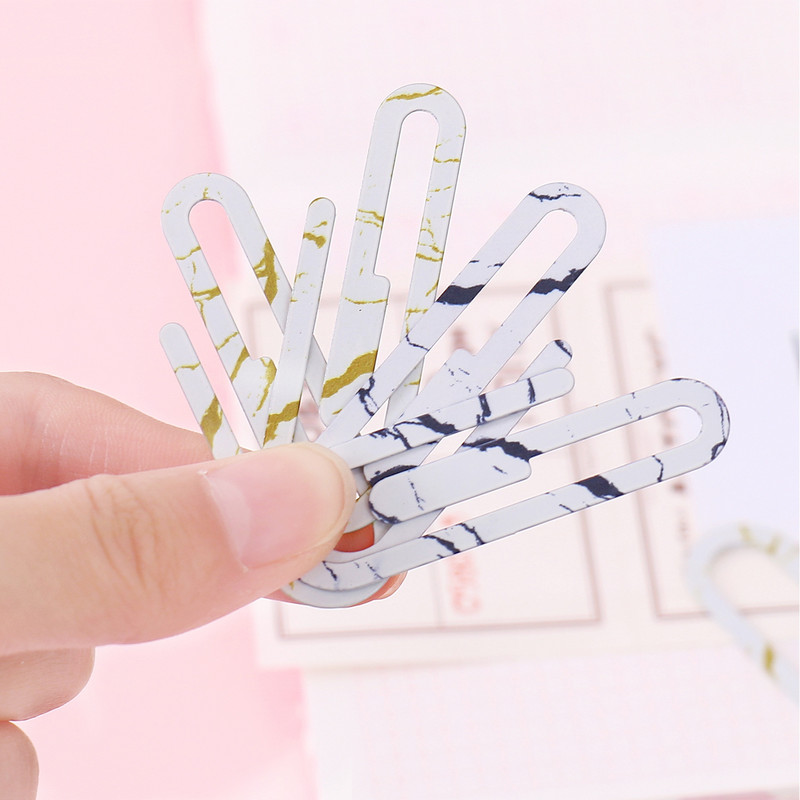 2 szett új fém gemkapcsok nagy könyvjelzők diák írószerek speciális alakú gemkapcsok dekoratív kis tűs könyvjelzők