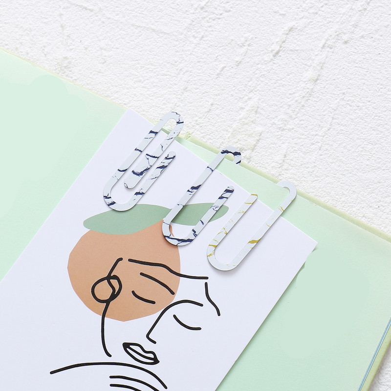 2 szett új fém gemkapcsok nagy könyvjelzők diák írószerek speciális alakú gemkapcsok dekoratív kis tűs könyvjelzők