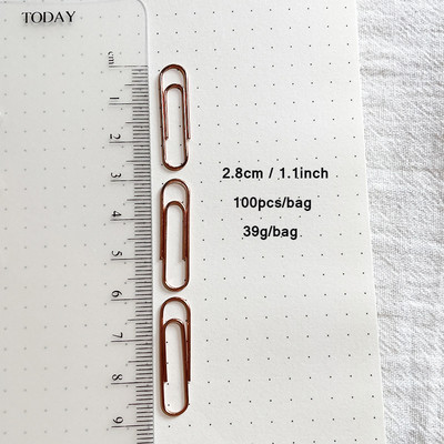 100 komada 28 mm metalne ružičaste spajalice za uredski papir, organizatorske kopče, mini školski pribor Pepeleria