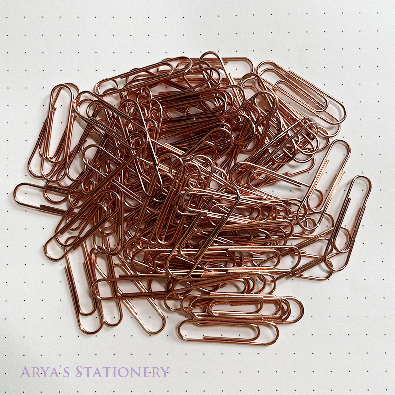 100 komada 28 mm metalne ružičaste spajalice za uredski papir, organizatorske kopče, mini školski pribor Pepeleria
