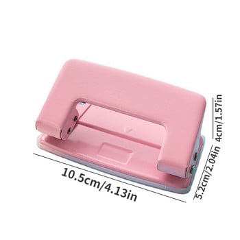 Χειροκίνητο puncher Portable Double Hole Punch Candy Color Journal Λεύκωμα Λεύκωμα Hole Punch Χαριτωμένα επιστολόχαρτα προμήθειες βιβλιοδεσίας γραφείου