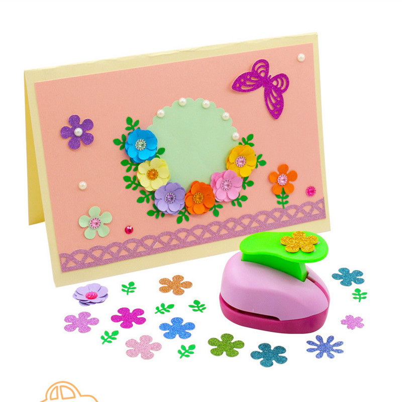 Mini Scrapbook Punches Rankų darbo pjaustytuvų kortelė didelė popierinė rankdarbių skylučių perforavimo priemonė vaikams „pasidaryk pats“ iškarpų knygelių kortelių gamyba