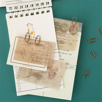 50 τεμ/τσάντα Cute Mini Heart Gold Rose Color Clip Bookmark Binder Clip Patchwork Clips Χαρτικά Σχολικά αξεσουάρ γραφείου