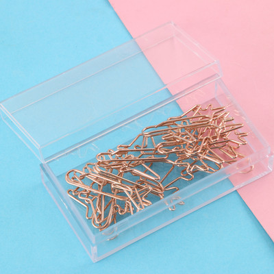 60 buc/cutie Agrafă de hârtie creativă în formă de animal din desene animate Suport pentru semne de carte Dosar de depozitare a fișierelor Pin drăguț Articole de birou pentru școală