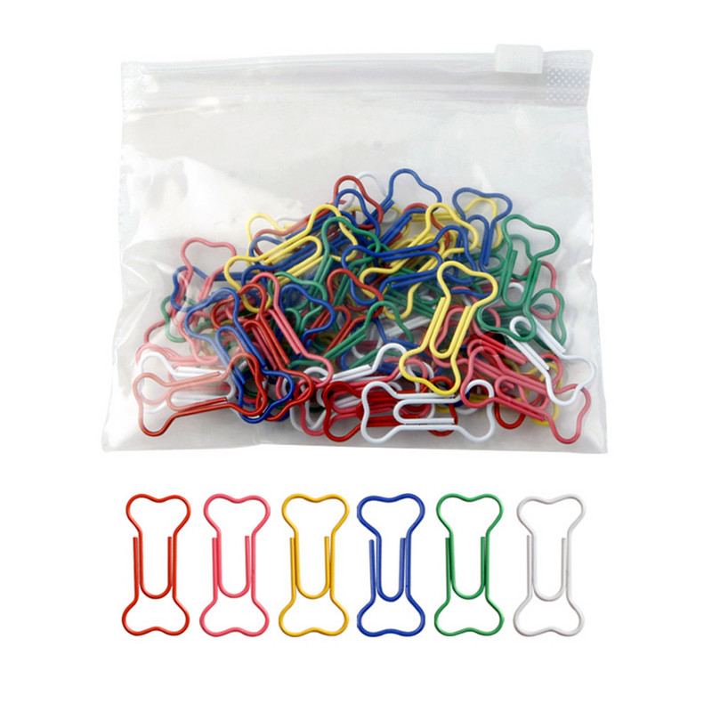 60 buc/cutie Agrafă de hârtie creativă în formă de animal din desene animate Suport pentru semne de carte Dosar de depozitare a fișierelor Pin drăguț Articole de birou pentru școală