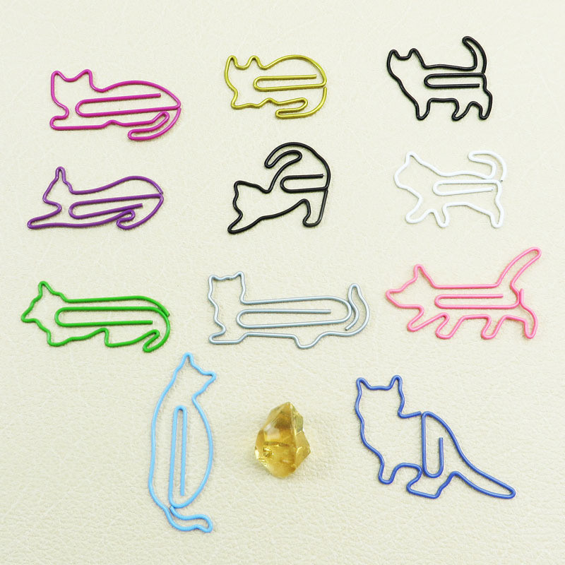 10Pcs/Lot Kreativna životinjska alotipska isječka Knjižna oznaka Uredski materijal Metalni oblik Spajalice za papir Studentski dokument Dekoracija Pribor