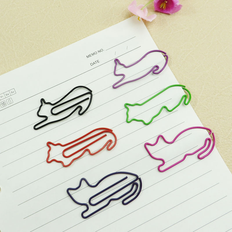 10Pcs/Lot Kreativna životinjska alotipska isječka Knjižna oznaka Uredski materijal Metalni oblik Spajalice za papir Studentski dokument Dekoracija Pribor