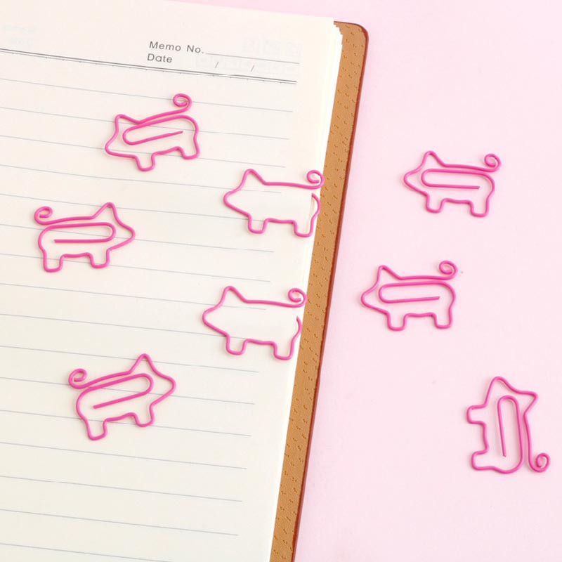 10Pcs/Lot Kreativna životinjska alotipska isječka Knjižna oznaka Uredski materijal Metalni oblik Spajalice za papir Studentski dokument Dekoracija Pribor