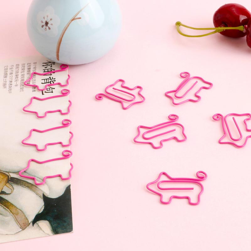 10Pcs/Lot Kreativna životinjska alotipska isječka Knjižna oznaka Uredski materijal Metalni oblik Spajalice za papir Studentski dokument Dekoracija Pribor