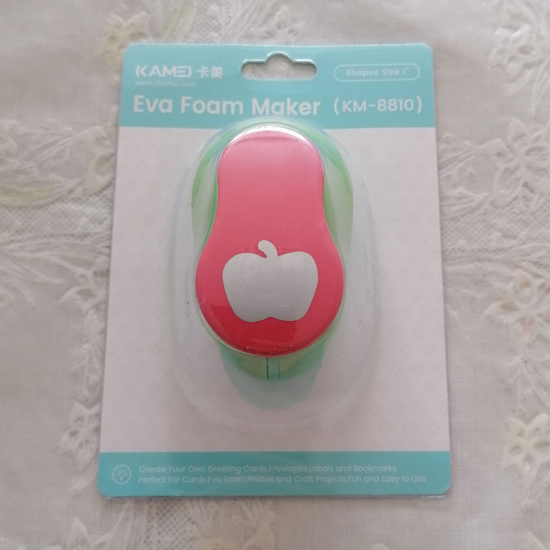 1 kom 1" 25 mm bušilica za rupe u obliku jabuke Rezač zanatskog papira Scrapbooking Stroj za rezanje EVA dizajna za školsku djecu Izrada čestitki