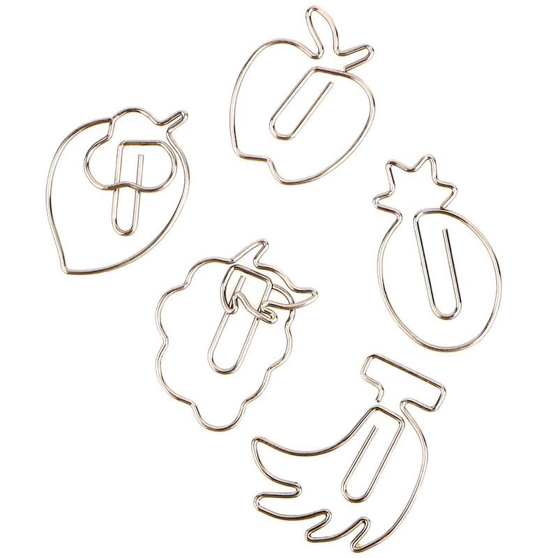 10 buc/pachet Agrafă de hârtie metalică în formă de animal cu goluri pentru note Semne de carte Decorare Papetarie Rechizite de birou