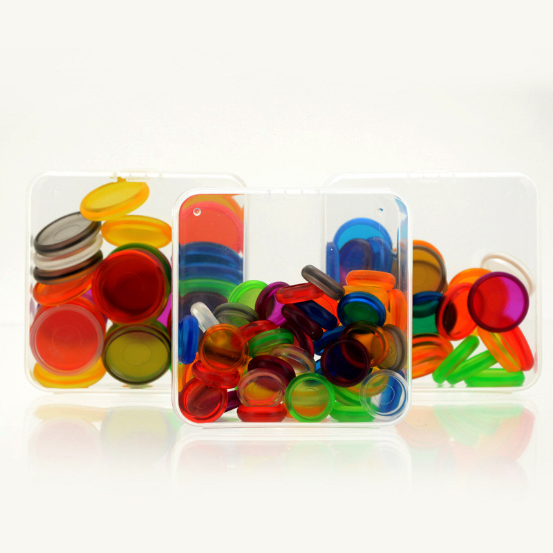 „Fromthenon“ spalvotas permatomas plastikinis lakštas į diską įrištas segtuvų žiedai „Scrapbooking Planner“ žiedinis segtuvas, skirtas grybų skylučių užrašų knygelėms