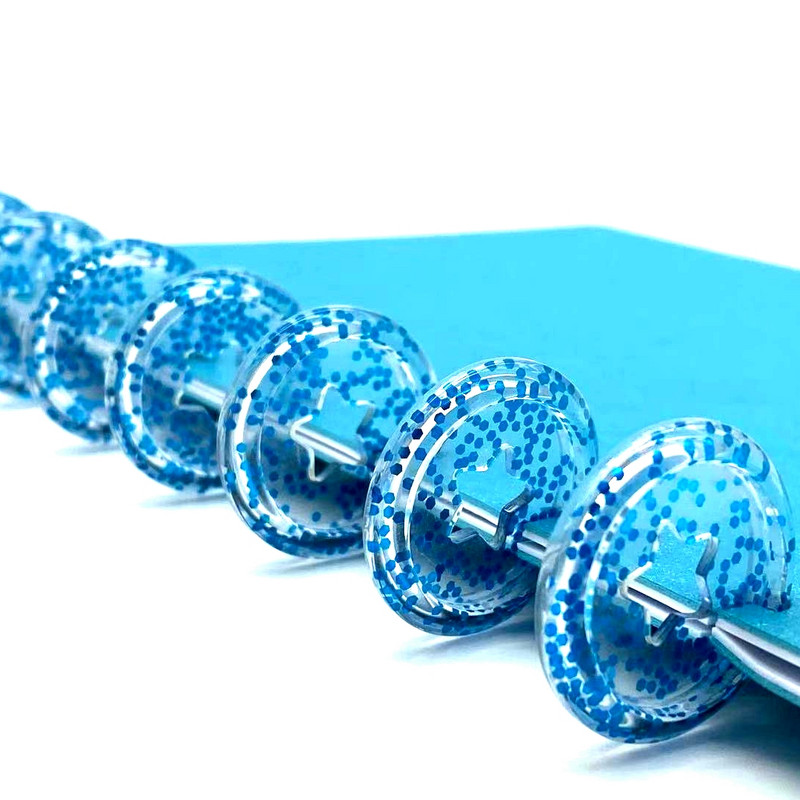 Leekpunktiga köitmiskettad 12 tk 27 mm sülearvuti seente auk nupp plastikust tarvikud Ketaslukk Raamatuköitmiskettad A5 köitematerjal