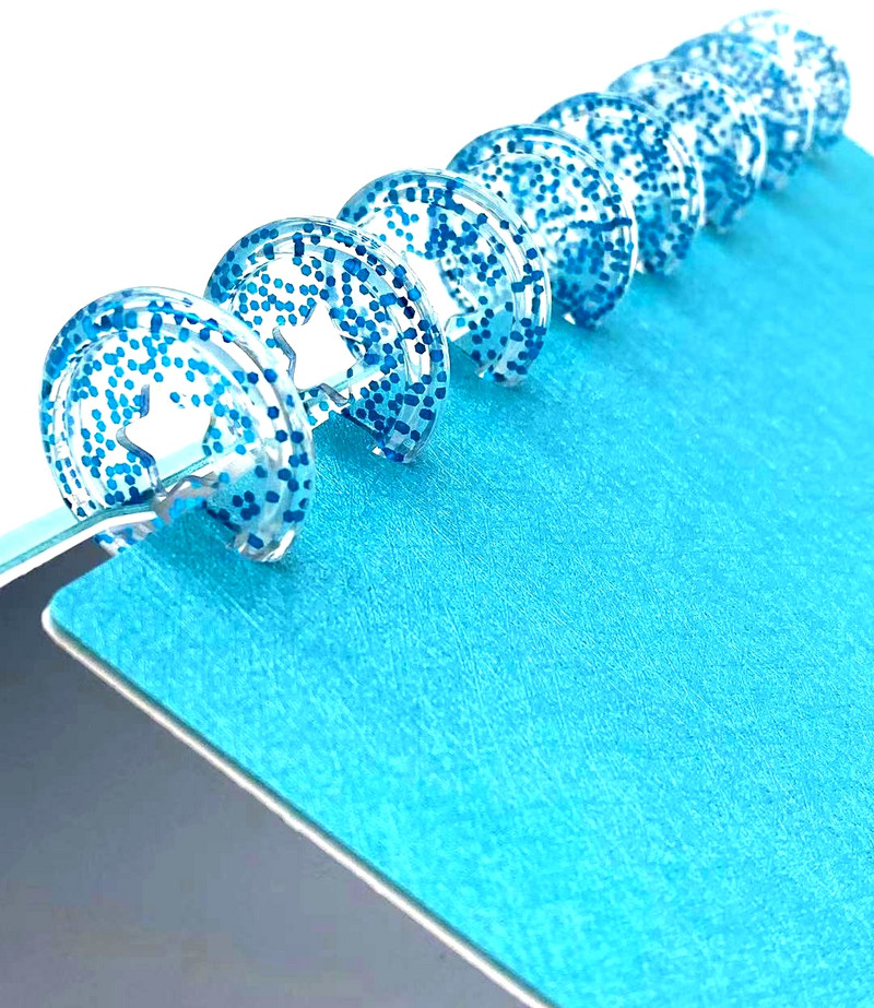 Leekpunktiga köitmiskettad 12 tk 27 mm sülearvuti seente auk nupp plastikust tarvikud Ketaslukk Raamatuköitmiskettad A5 köitematerjal