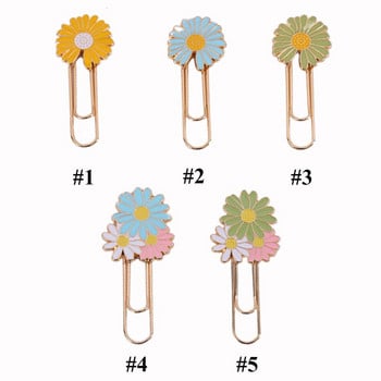 Cute Daisy Bookmarks Clip Organizer Σχολική θήκη Κλιπς σελιδοδεικτών Βιβλίο Βιβλίο Μεταλλικό Υλικό Βιβλίο Χαρτικά Είδη γραφείου