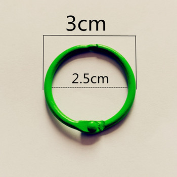 10PCS30MM цветен метален пръстен за книга с незакрепени листа Направи си сам пръстен за подвързване на картичка, катарама, отворен пръстен, обръч за книга