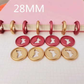 30PCS28MM έγχρωμη ματ αγκράφα δίσκου, πλαστικό δαχτυλίδι δεσίματος, CD δέσιμο με τρύπα μανιταριού με χαλαρά φύλλα,