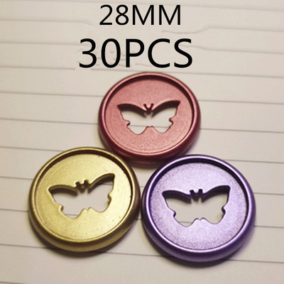 30PCS28MM värvi matt köitmisketta pannal, plastikust sidumisrõngas, liblikas stiilis lahtise lehe seeneauguga köite-CD,