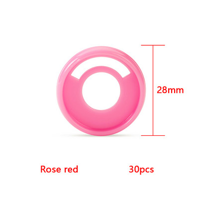 30 vnt Spalvotas permatomas rišamasis žiedas grybo skylutė laisvų lapelių sąsiuvinio segimo mygtukas Knygos kilpa segtuvas rišantis disko žiedo sagtis