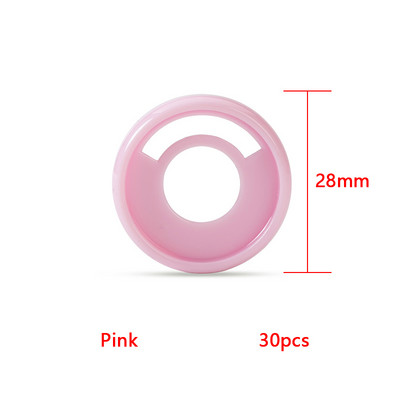 30 vnt Spalvotas permatomas rišamasis žiedas grybo skylutė laisvų lapelių sąsiuvinio segimo mygtukas Knygos kilpa segtuvas rišantis disko žiedo sagtis