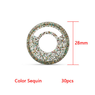 30 vnt Spalvotas permatomas rišamasis žiedas grybo skylutė laisvų lapelių sąsiuvinio segimo mygtukas Knygos kilpa segtuvas rišantis disko žiedo sagtis