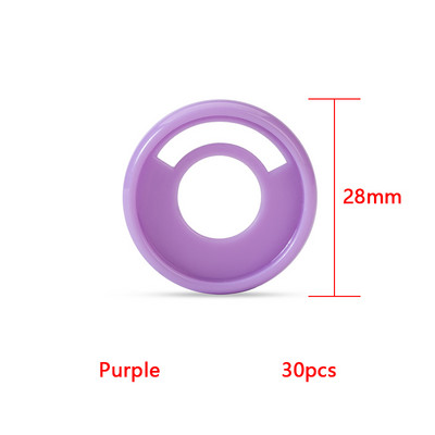 30 vnt Spalvotas permatomas rišamasis žiedas grybo skylutė laisvų lapelių sąsiuvinio segimo mygtukas Knygos kilpa segtuvas rišantis disko žiedo sagtis