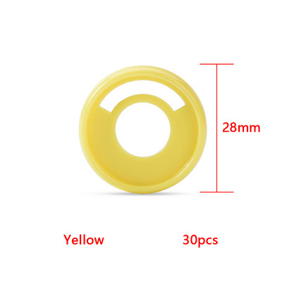 30 vnt Spalvotas permatomas rišamasis žiedas grybo skylutė laisvų lapelių sąsiuvinio segimo mygtukas Knygos kilpa segtuvas rišantis disko žiedo sagtis